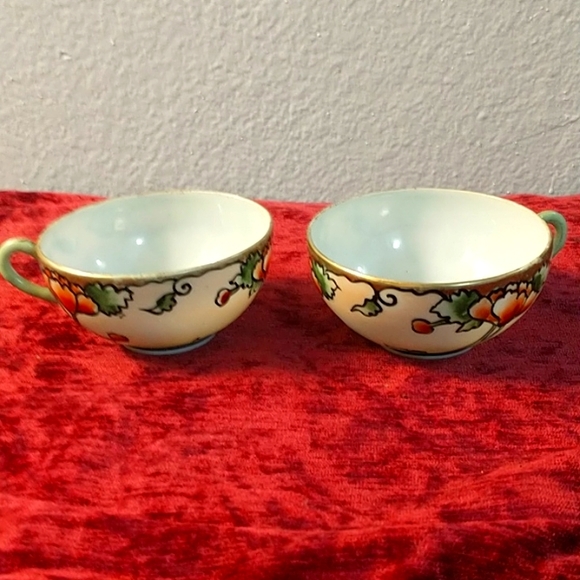 Vintage Hand Painted Tea Cups - Picture 1 of 4